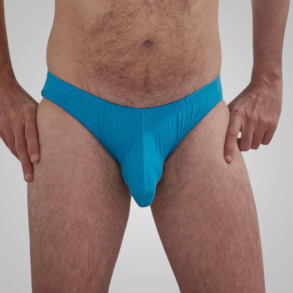Men's Low-Waist Blue  Underwear - Picture 4 of 6